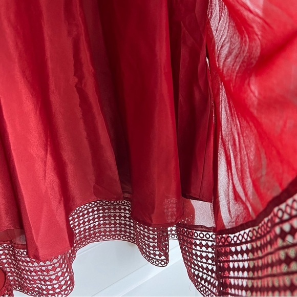 ASOS DESIGN dark red Curve mini tea dress size 16 - Picture 7 of 14